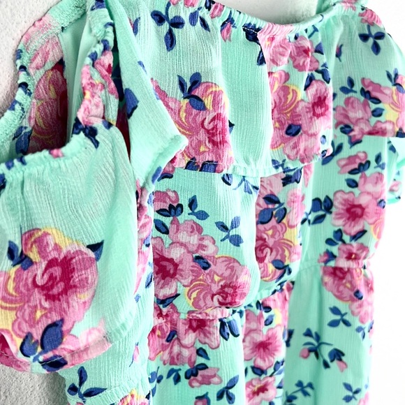 WONDER NATION |🌸👗Floral Print Off-Shoulder Ruffled Spring Dress GIRLS 14-16 - Picture 4 of 7